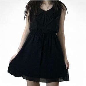 Sweet Storm Black Sleeveless Mini Sundress